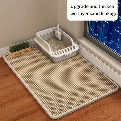 Double Layer Honeycomb Cat Litter Mat Waterproof and Easy Clean Design