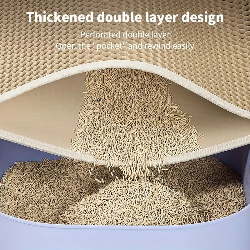 Double Layer Honeycomb Cat Litter Mat Waterproof and Easy Clean Design