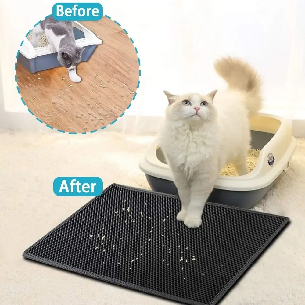 Double Layer Waterproof Cat Litter Mat with Non-Slip Washable Design