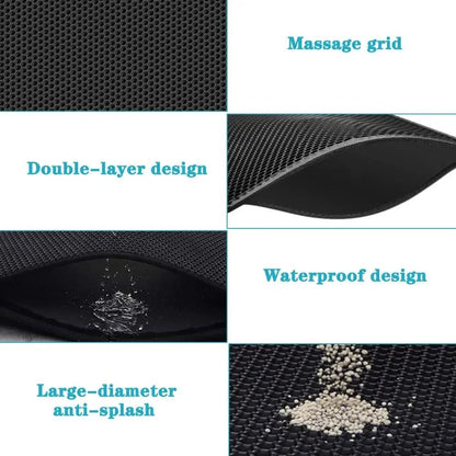 Double Layer Waterproof Cat Litter Mat with Non-Slip Washable Design
