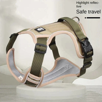 Reflective Adjustable Dog Harness for Safe Walking and Training