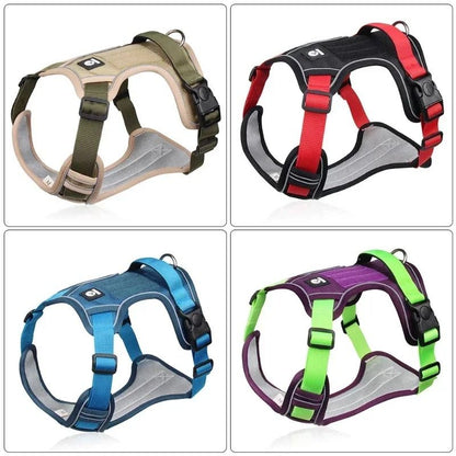 Reflective Adjustable Dog Harness for Safe Walking and Training