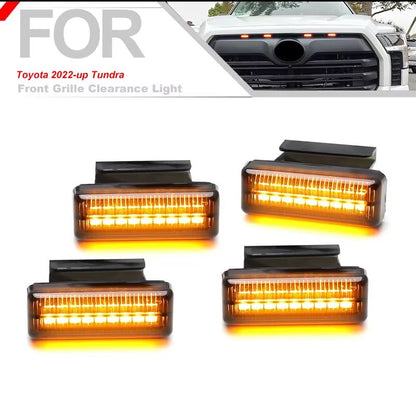 Raptor-Style Front Grille Clearance LED Light Kit (4 pcs) for Toyota Tundra 2022-2025