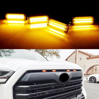 Raptor-Style Front Grille Clearance LED Light Kit (4 pcs) for Toyota Tundra 2022-2025