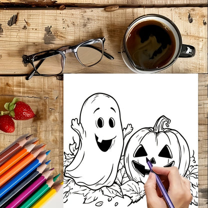 Halloween Coloring Book for Adults, Stress Relief and Relaxation, Valentine's Day Gift, Anti Anxiety Art Therapy