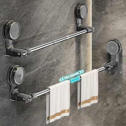 Retractable Suction Cup Towel Bar for Kitchen and Bathroom