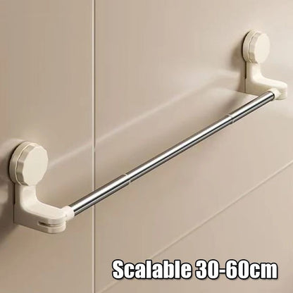 Retractable Suction Cup Towel Bar for Kitchen and Bathroom