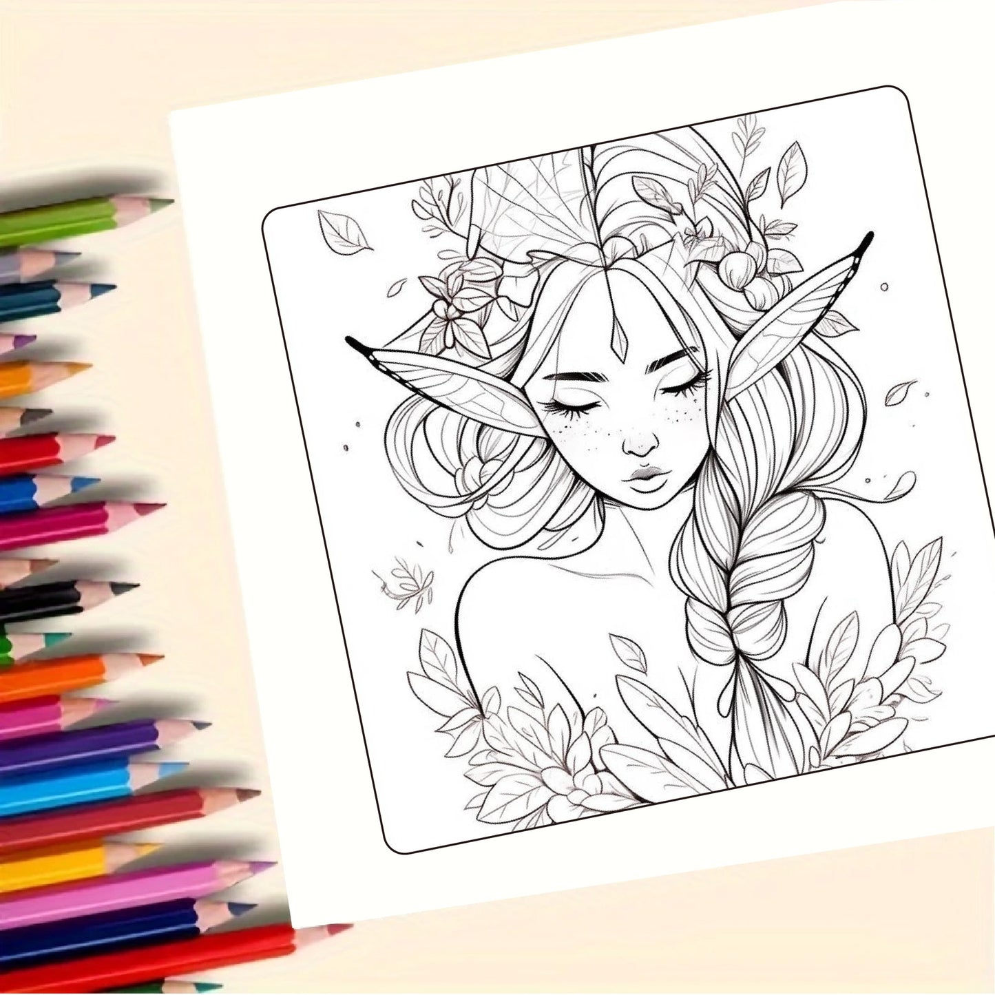 Adult Coloring Book, Watercolor Creativity, Butterfly Fairy, Art Elf Wings Doodle