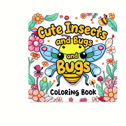 Cute Insects and Bugs Coloring Book for Adults, Colouring Book and Drawing Supplies for Christmas, Thanksgiving
