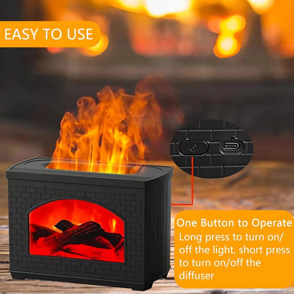 Simulated Fireplace Air Humidifier and Aroma Diffuser