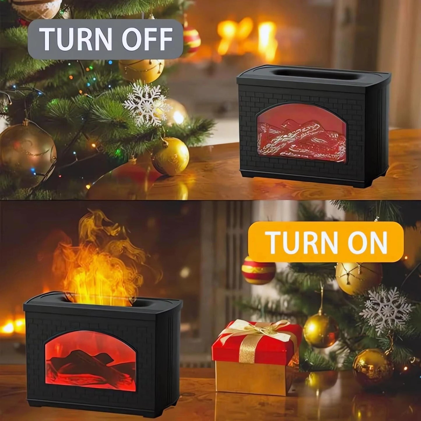 Simulated Fireplace Air Humidifier and Aroma Diffuser
