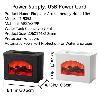 Simulated Fireplace Air Humidifier and Aroma Diffuser