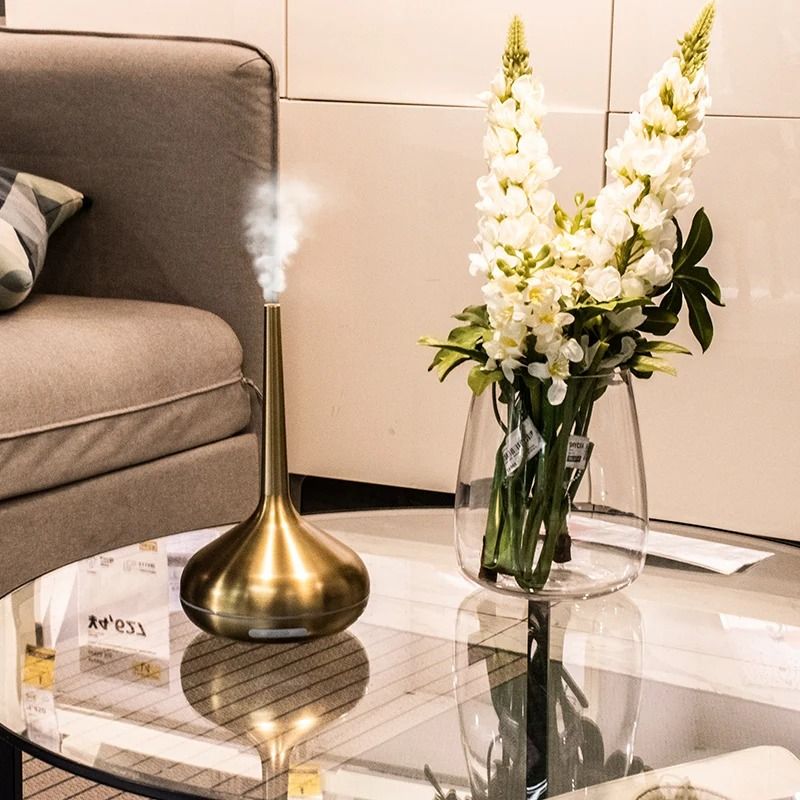 Ultrasonic Humidifier Silver Gold for Home and Office