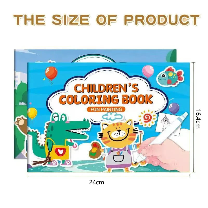 Creative Birthday Gift for Kids, Animal & Nature Coloring and Drawing Book, Ages 3 to 8 Years Old