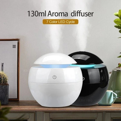 Ultrasonic Quiet Large Aromatherapy Cold Mist Humidifier Wood Grain Aroma Diffuser