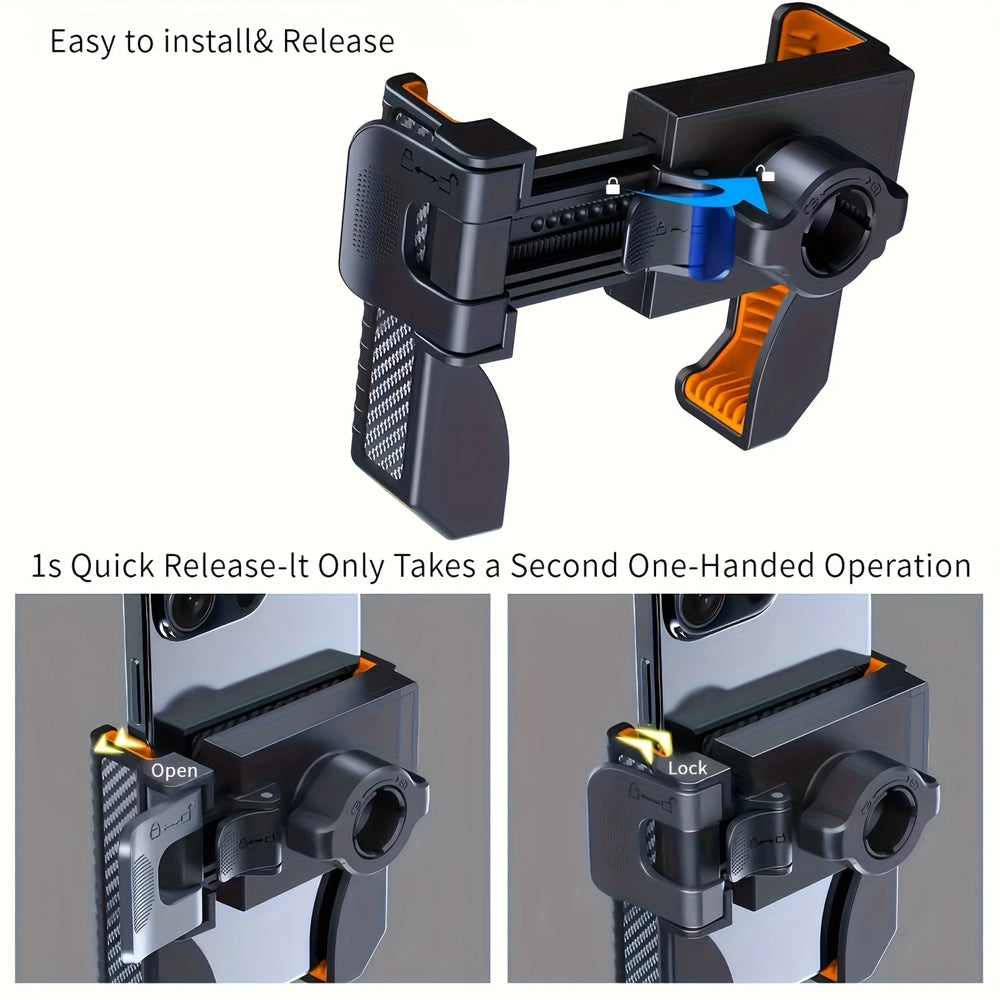 Motorcycle Handlebar Phone Mount, Bike Holder Stand, GPS Support Clip, Shockproof Mobile Bracket for Phones
