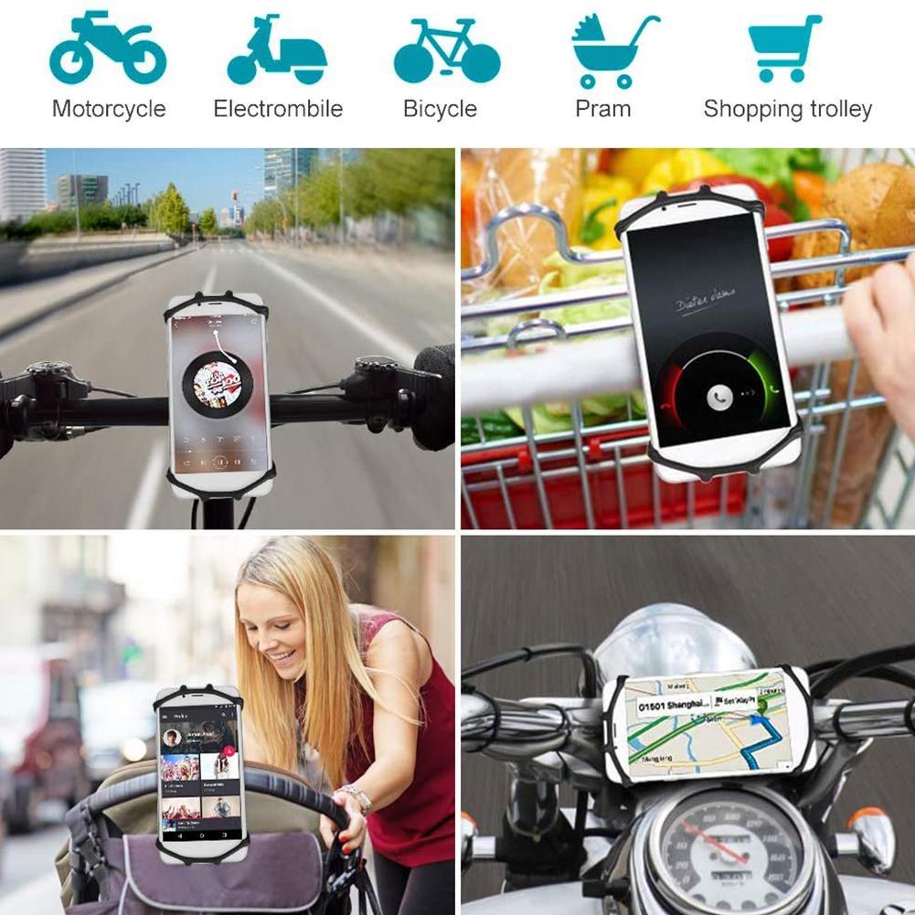 Universal Shockproof Mount for Motorcycle, Multifunctional Bicycle Phone Holder, Garmin Edge, SRAM, Secure Silicone Grip