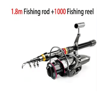 AeroCast Carbon Fiber Telescopic Fishing Rod and Reel Combo