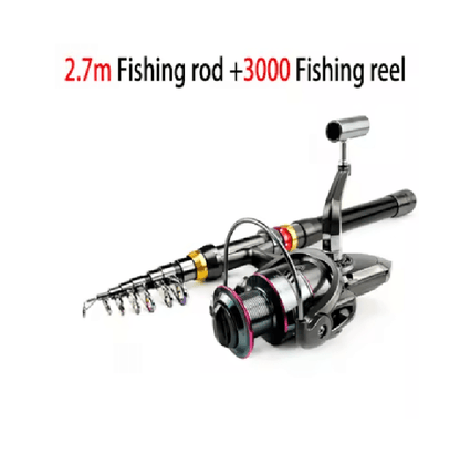 AeroCast Carbon Fiber Telescopic Fishing Rod and Reel Combo