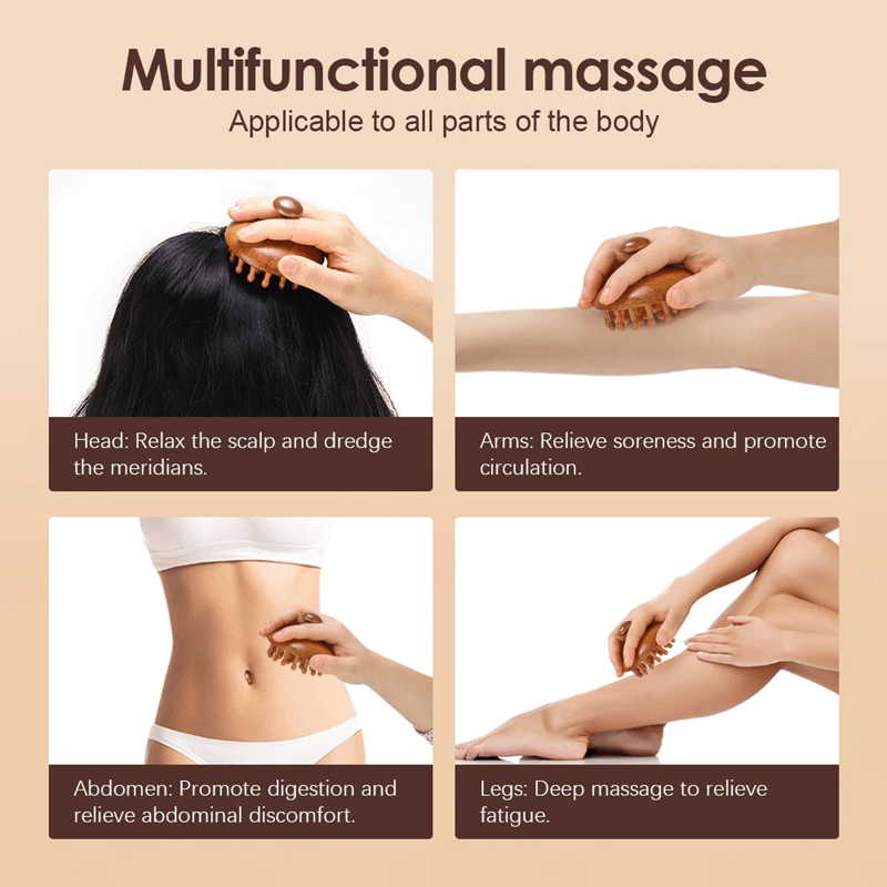SandalEase Wood Therapy Massage Comb
