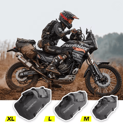 Waterproof Large Capacity Motorcycle Pannier Bag Set 18L/28L/48L Universal Fit