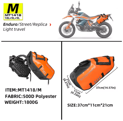 Waterproof Large Capacity Motorcycle Pannier Bag Set 18L/28L/48L Universal Fit