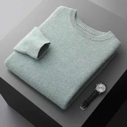 Mens Classic Wool Sweater for Autumn and Winter