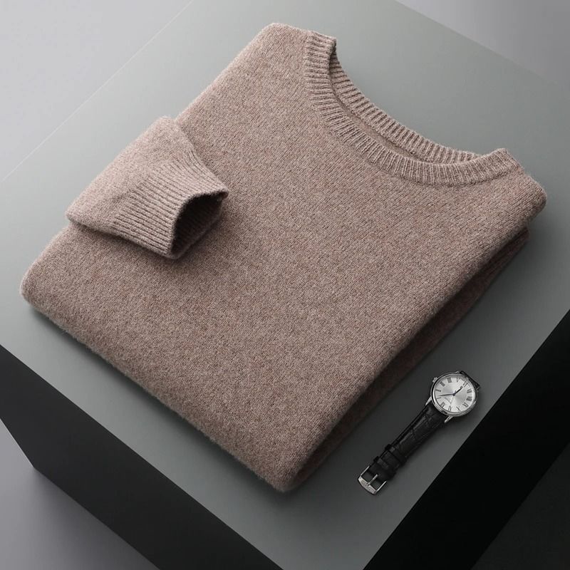 Mens Classic Wool Sweater for Autumn and Winter