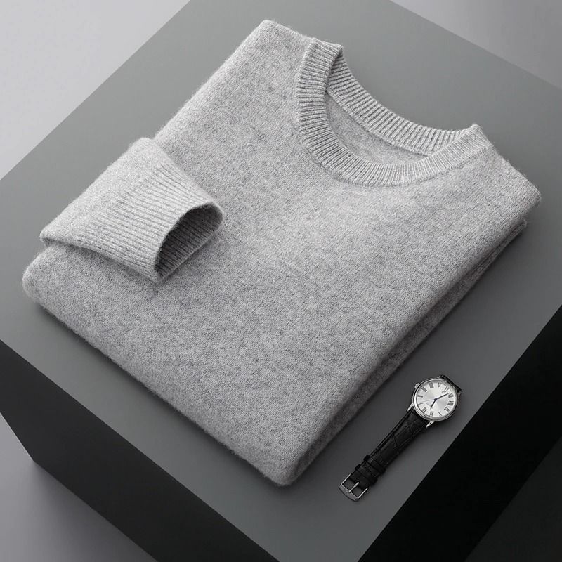 Mens Classic Wool Sweater for Autumn and Winter