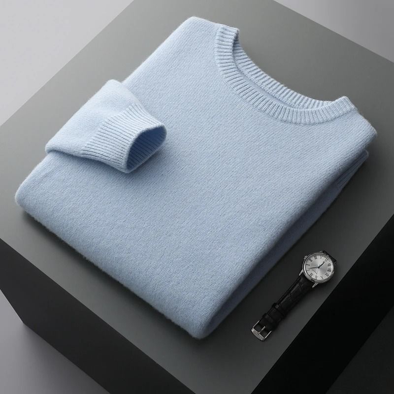 Mens Classic Wool Sweater for Autumn and Winter