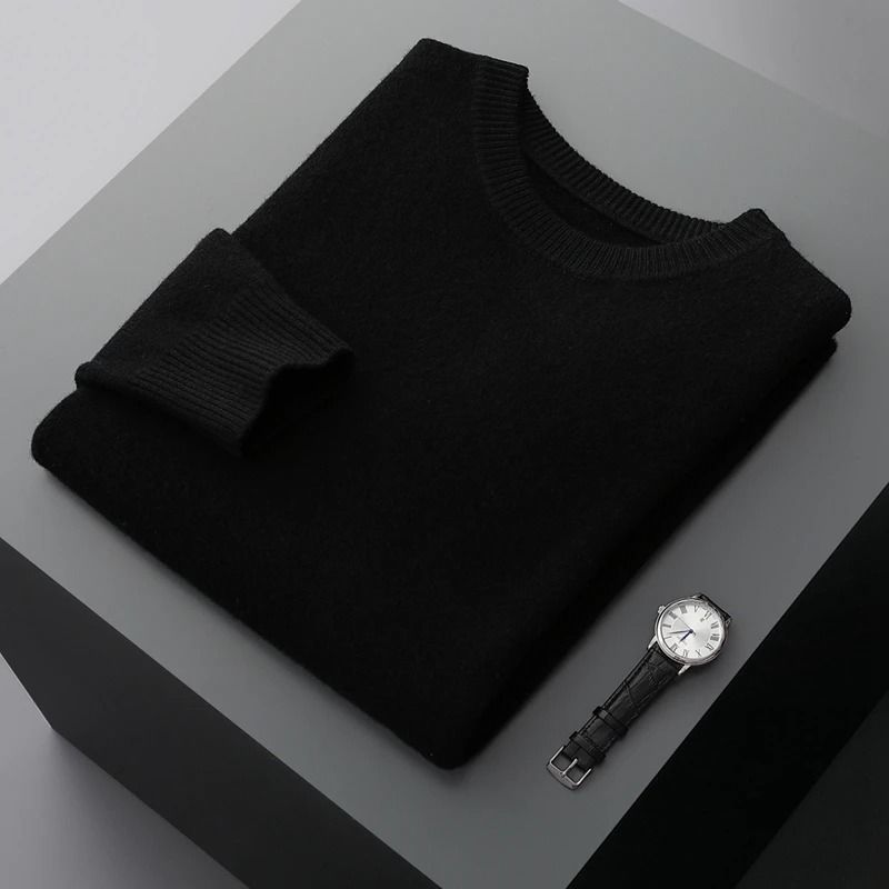 Mens Classic Wool Sweater for Autumn and Winter