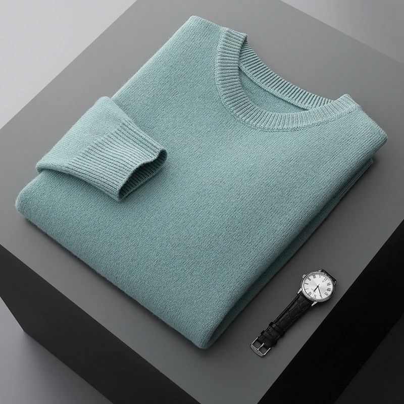 Mens Classic Wool Sweater for Autumn and Winter