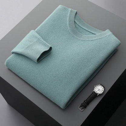 Mens Classic Wool Sweater for Autumn and Winter