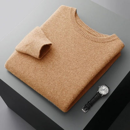 Mens Classic Wool Sweater for Autumn and Winter