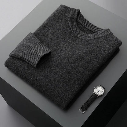 Mens Classic Wool Sweater for Autumn and Winter