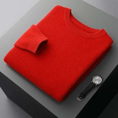 Mens Classic Wool Sweater for Autumn and Winter