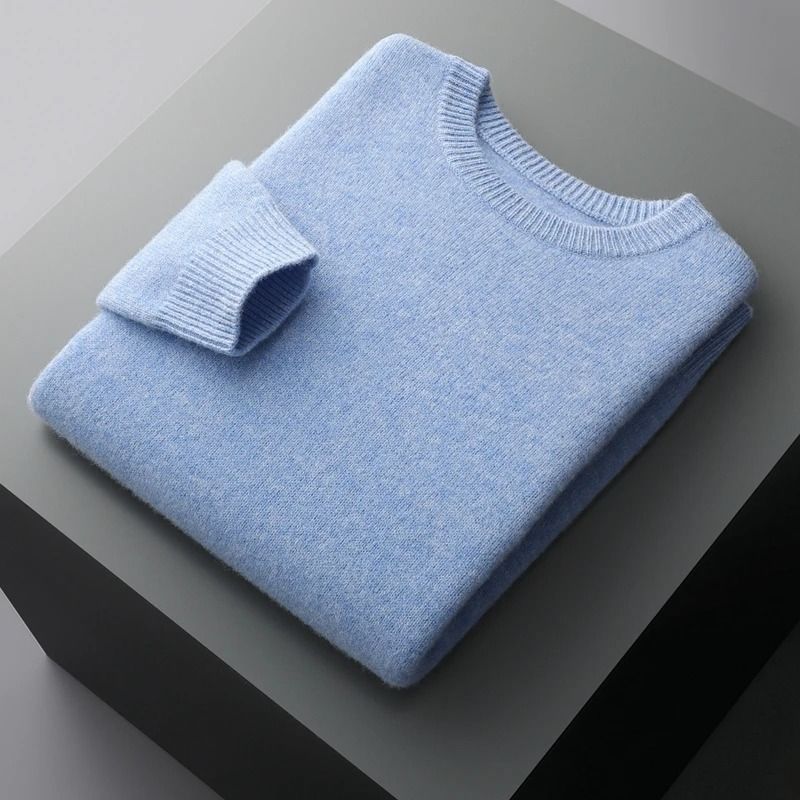 Mens Classic Wool Sweater for Autumn and Winter