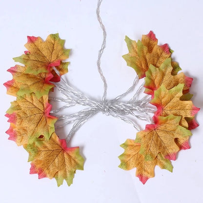 Maple Leaf LED Light String Garland for Christmas and Fall Decor