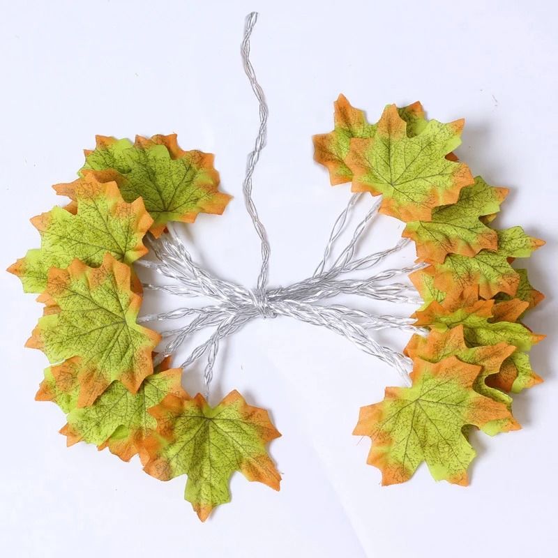 Maple Leaf LED Light String Garland for Christmas and Fall Decor