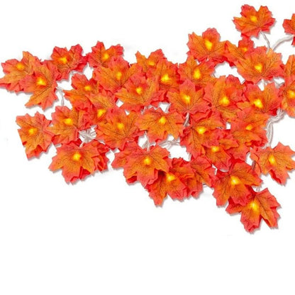 Maple Leaf LED Light String Garland for Christmas and Fall Decor