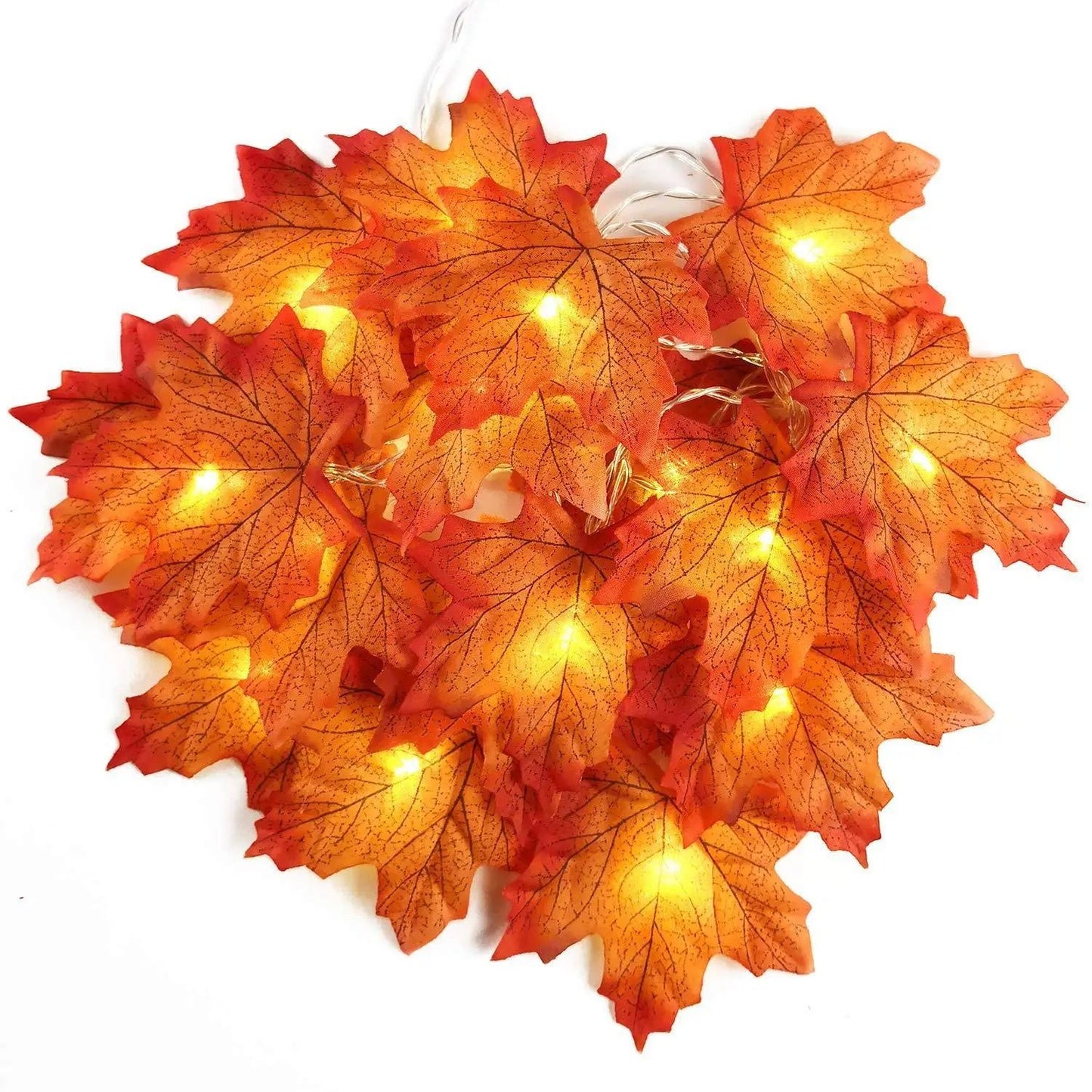 Maple Leaf LED Light String Garland for Christmas and Fall Decor