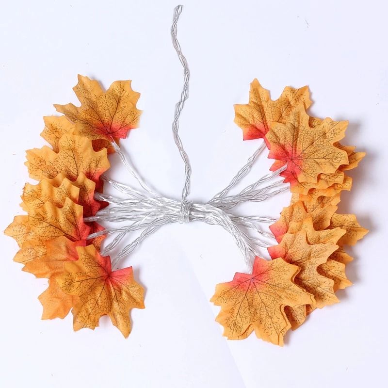 Maple Leaf LED Light String Garland for Christmas and Fall Decor