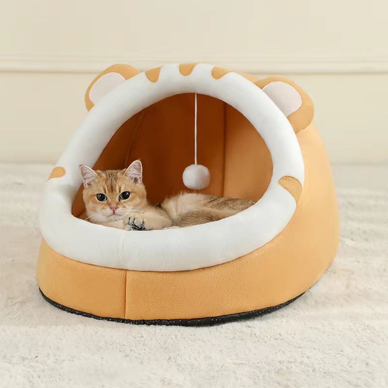 SnuggleDen Premium Pet Cave Bed – Cozy Hideaway for Cats & Small Dogs