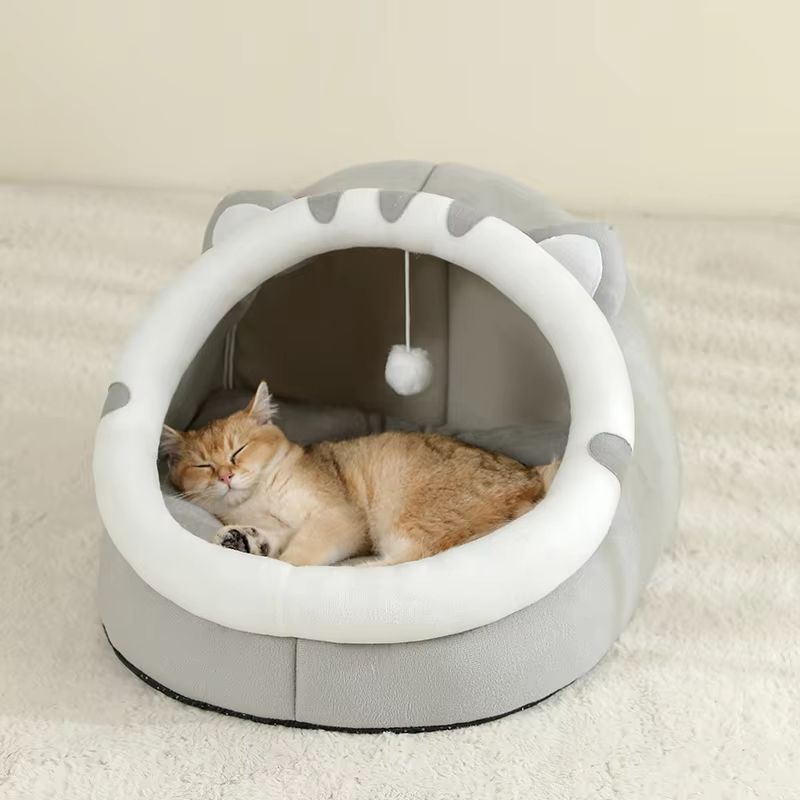 SnuggleDen Premium Pet Cave Bed – Cozy Hideaway for Cats & Small Dogs