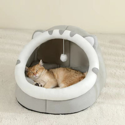 SnuggleDen Premium Pet Cave Bed – Cozy Hideaway for Cats & Small Dogs