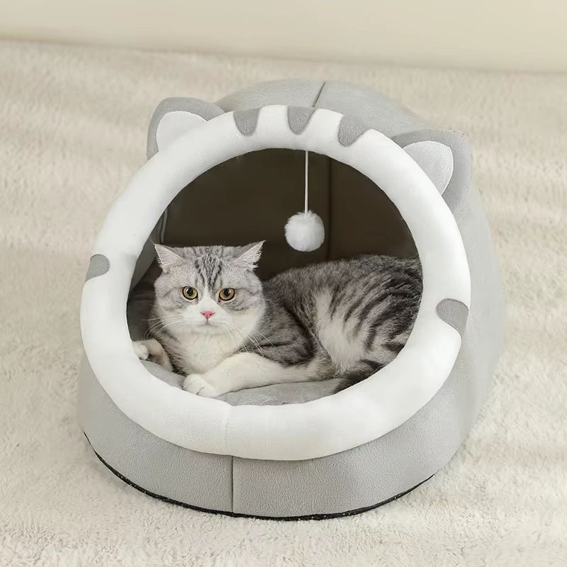 SnuggleDen Premium Pet Cave Bed – Cozy Hideaway for Cats & Small Dogs