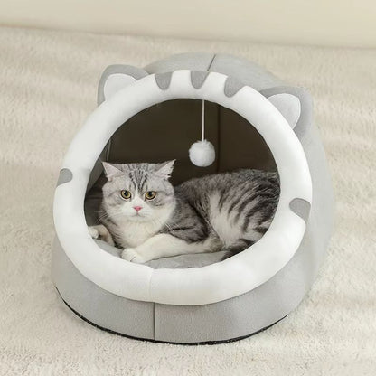 SnuggleDen Premium Pet Cave Bed – Cozy Hideaway for Cats & Small Dogs