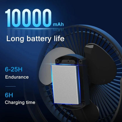 USB Charging Home Table Wireless Electric Fan with 10000mAh Battery