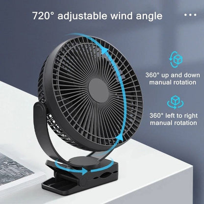 USB Charging Home Table Wireless Electric Fan with 10000mAh Battery