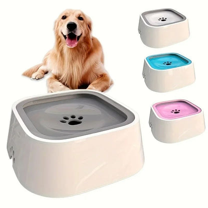 No Spill Slow Feeder Pet Water Bowl for Dogs and Cats